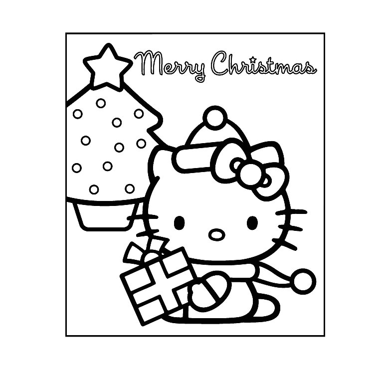 Coloriage Hello Kitty Pere Noel Coloriage Hello Kitty Gratuit A Colorier Az Coloriage