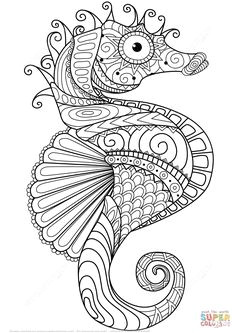 Coloriage Hippocampe à Imprimer 64 Meilleures Images Du Tableau Coloriage Difficile