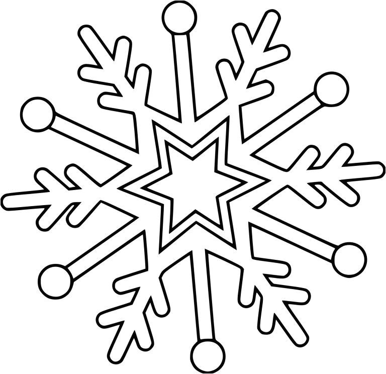 Coloriage Homme De Neige Coloriage De Flocon De Neige  Imprimer Sur Coloriage De