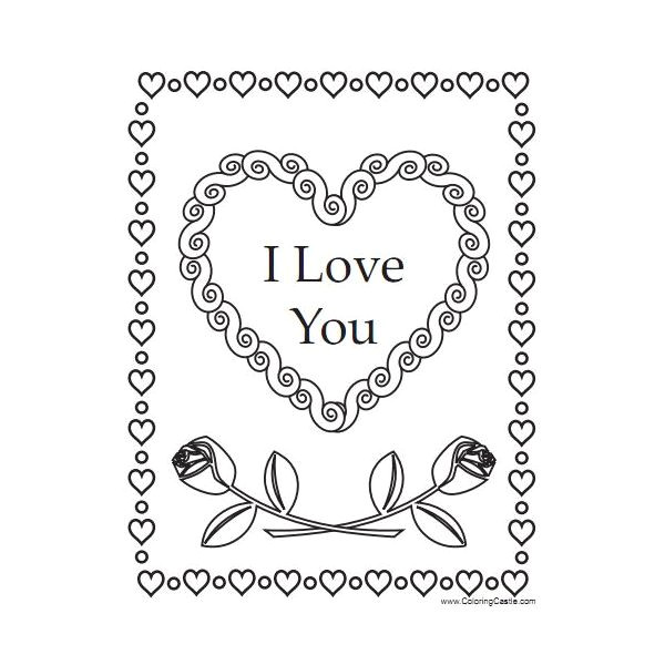 Coloriage I Love You Nos Jeux De Coloriage I Love You à Imprimer Gratuit Page