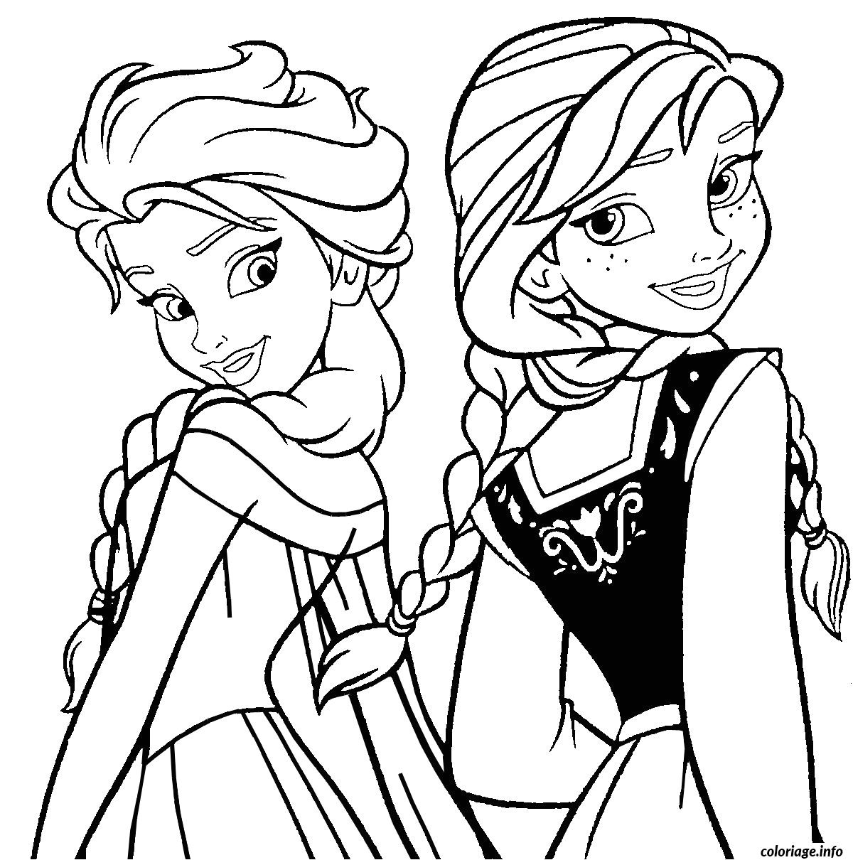 Coloriage Imprimer Gratuit Reine Des Neiges Coloriage Elsa Et Anna Reine Des Neiges Jecolorie