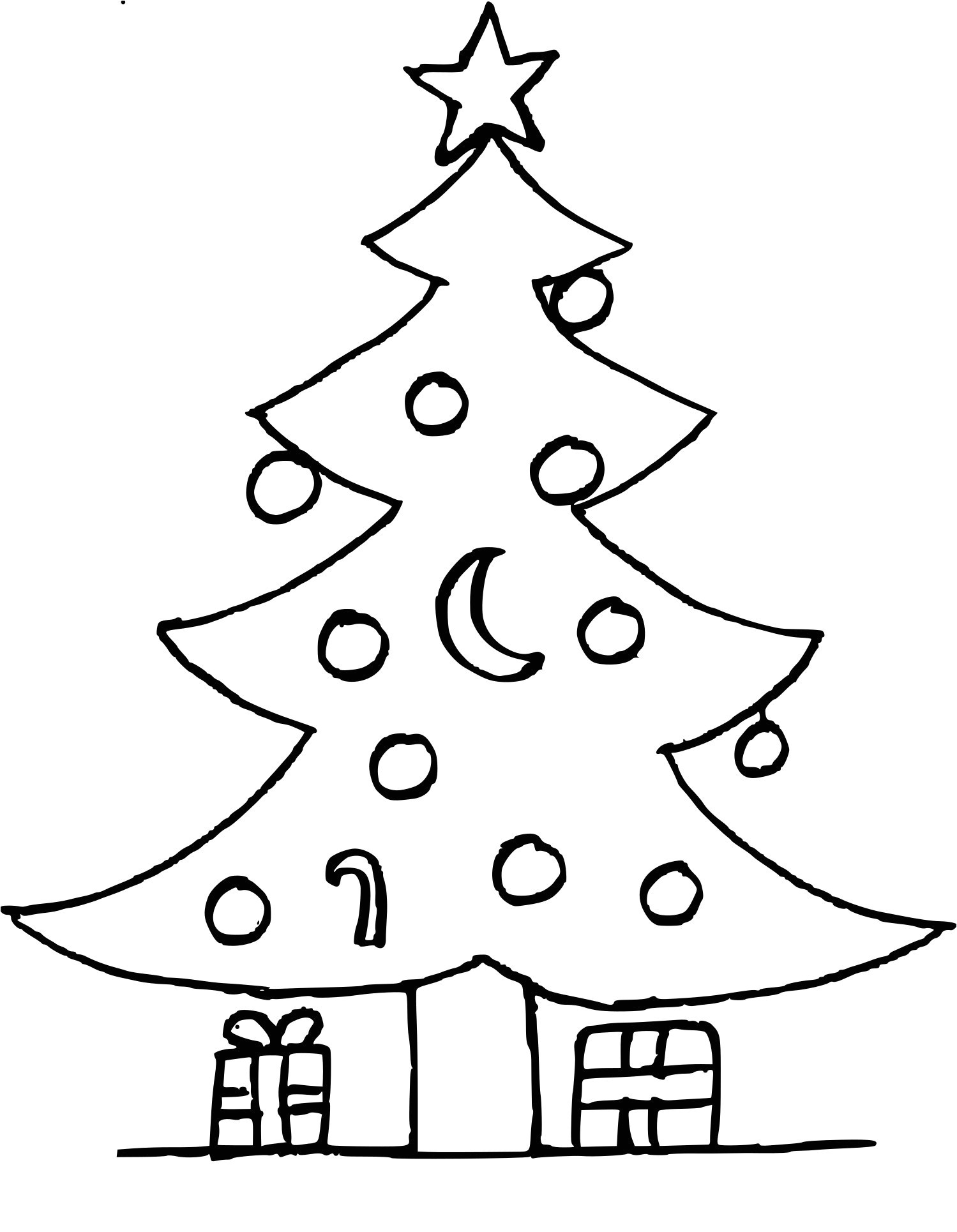 Coloriage Imprimer Sapin Noel Sapin De Noel A Colorier Et A Imprimer Gratuit