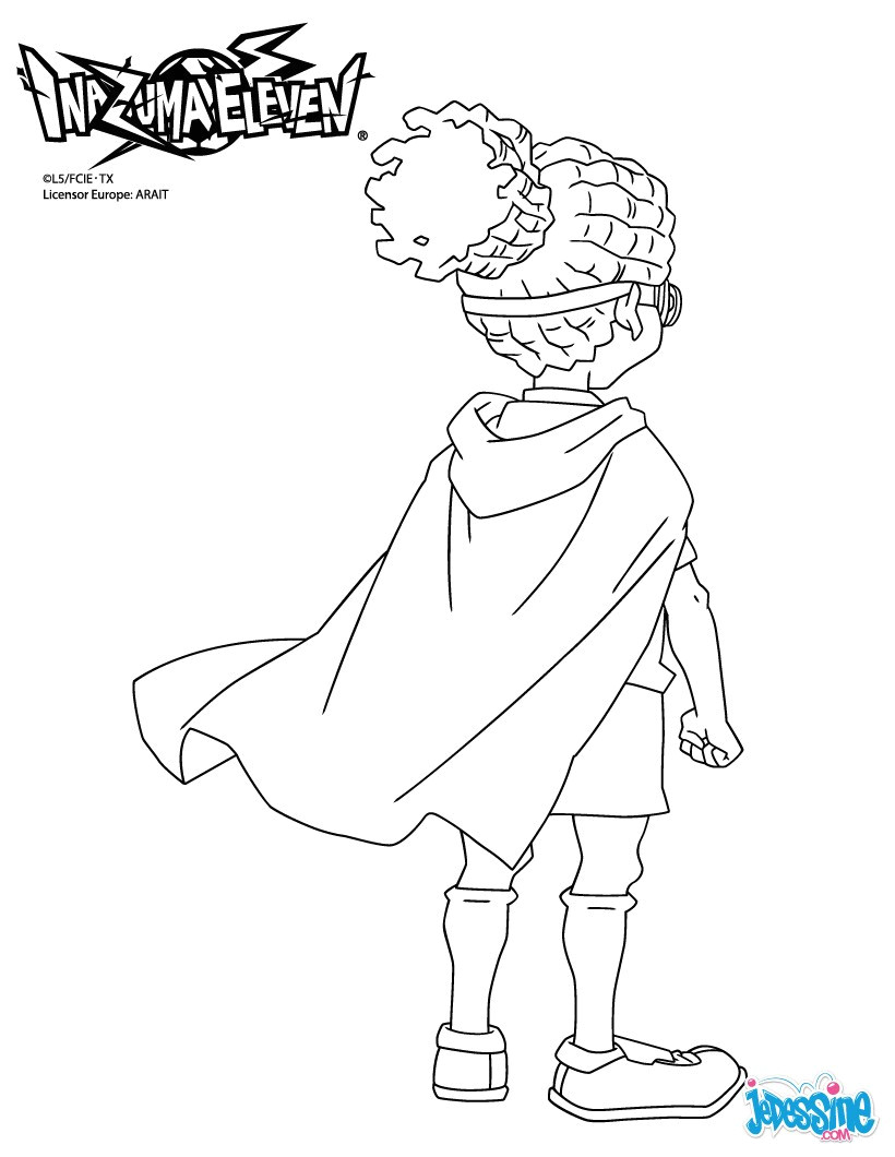 Coloriage Inazuma Eleven Jude Coloriages Jude Sharp De Dos Fr Hellokids