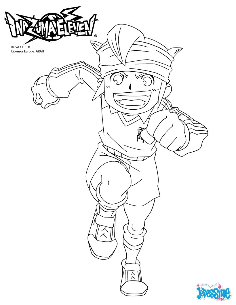Coloriage Inazuma Eleven torch Coloriages Mark Evans En Action Fr Hellokids