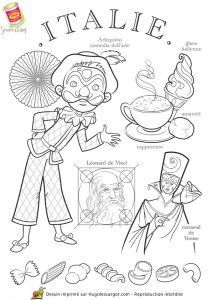 Coloriage Italie A Imprimer Coloriage Dessin Enfant Italie