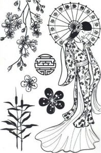 Coloriage Japonais à Imprimer Coloriage Japon Coloriage Japonaise Coloriage Mode Japon