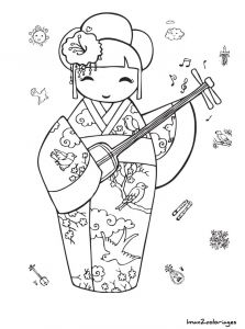 Coloriage Japonais à Imprimer Coloriage Japonais A Imprimer