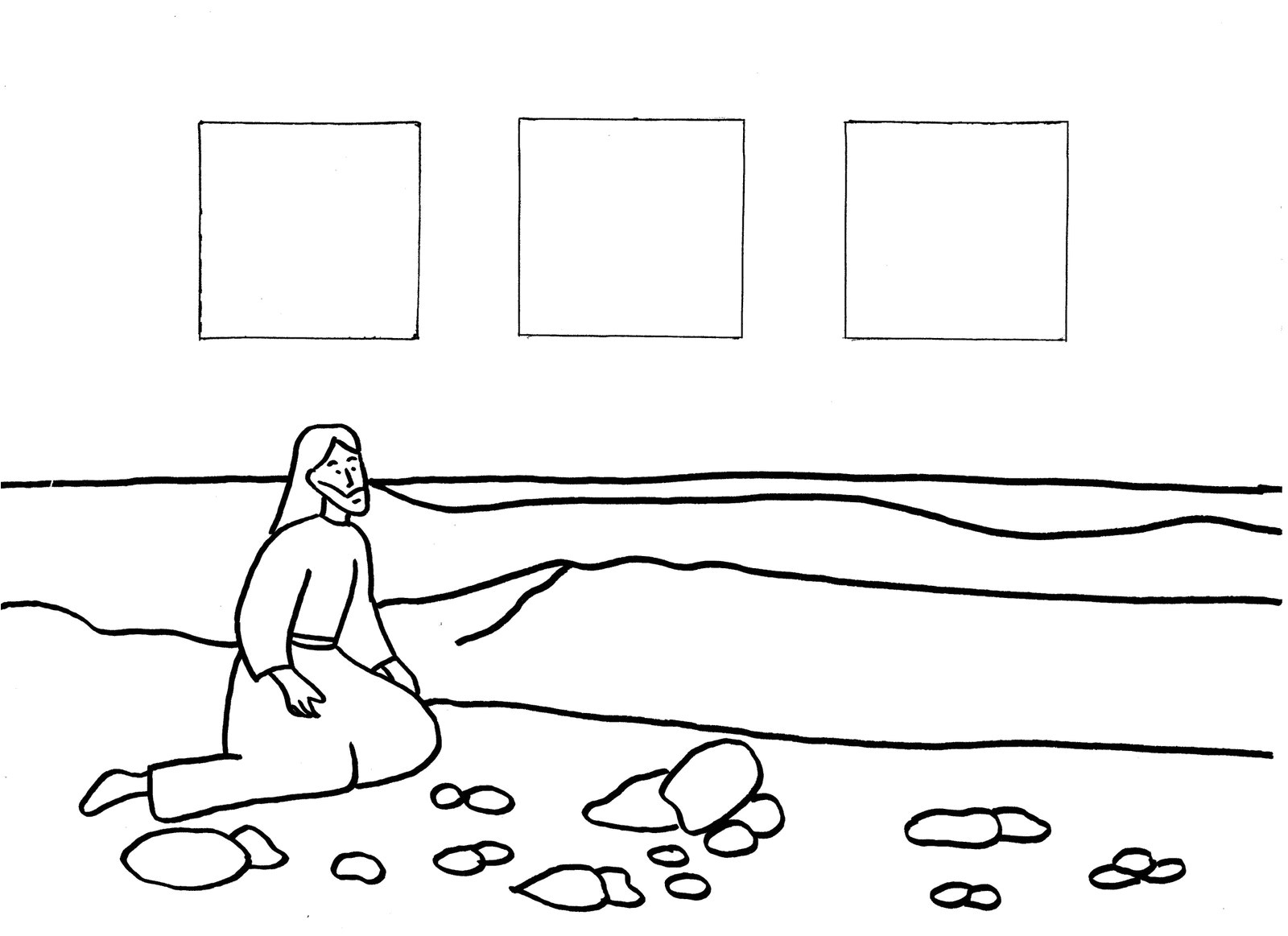 Coloriage Jésus Au Désert Eveil A La Foi Celebrations Jesus Au Desert Bricolage