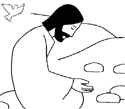 Coloriage Jésus Au Désert L Esprit