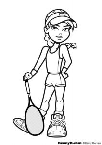 Coloriage Joueur De Tennis Coloriage Portrait D Une Joueur De Tennis Dessin Gratuit à