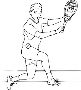 Coloriage Joueur De Tennis Coloriage Tennis à Imprimer