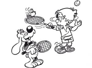 Coloriage Joueur De Tennis Coloriage Tennis Bandgee