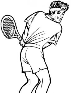 Coloriage Joueur De Tennis Coloriages De Tennis