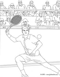 Coloriage Joueur De Tennis Dessin Joueur Tennis