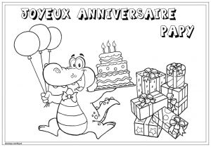 Coloriage Joyeux Anniversaire Papy à Imprimer Anniversaire Coloriage Joyeux Anniversaire Papy ♥