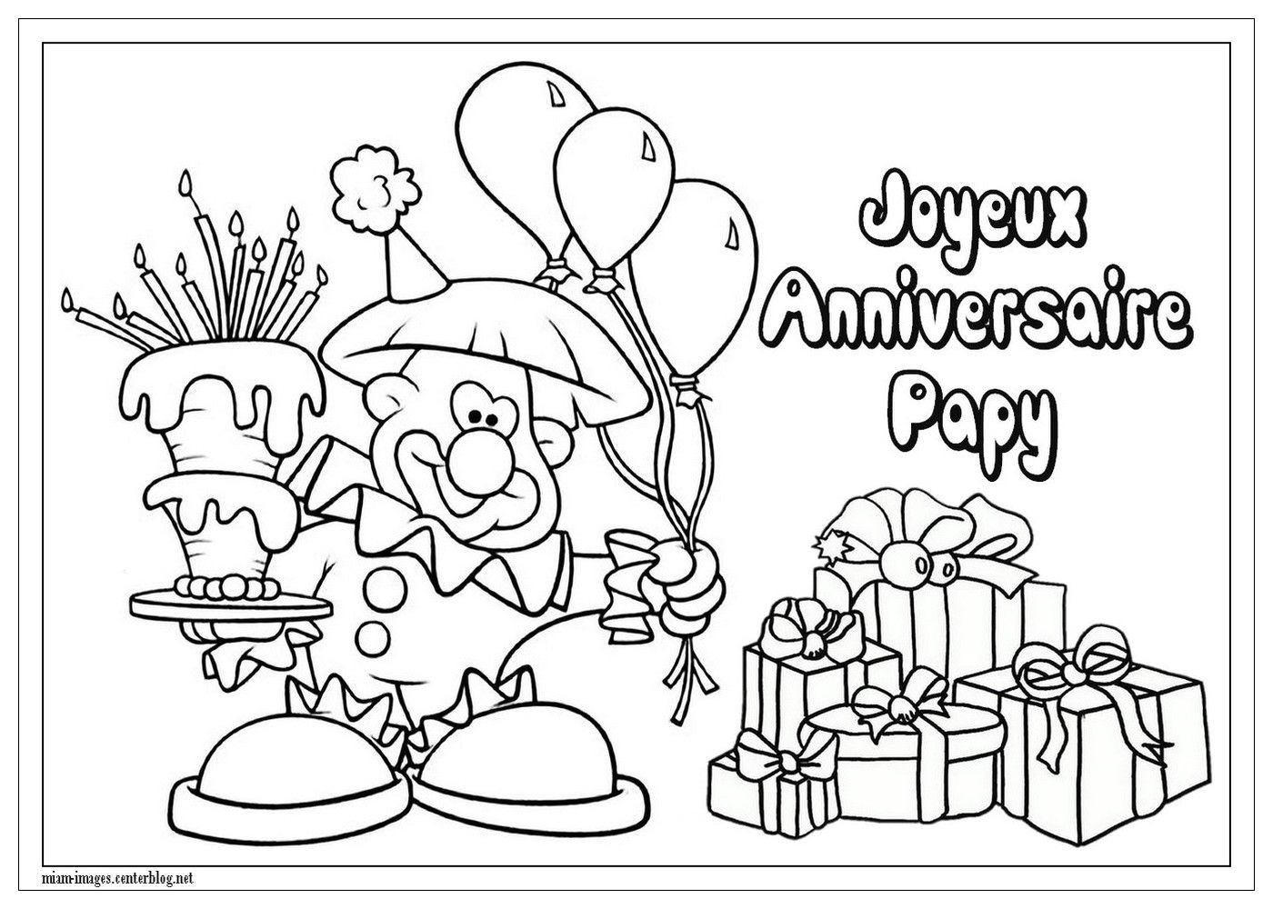 Coloriage Joyeux Anniversaire Papy à Imprimer Anniversaire Coloriage Joyeux Anniversaire Papy