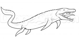 Coloriage Jurassic World Mosasaurus How to Draw A Mosasaurus From Jurassic World Step by Step