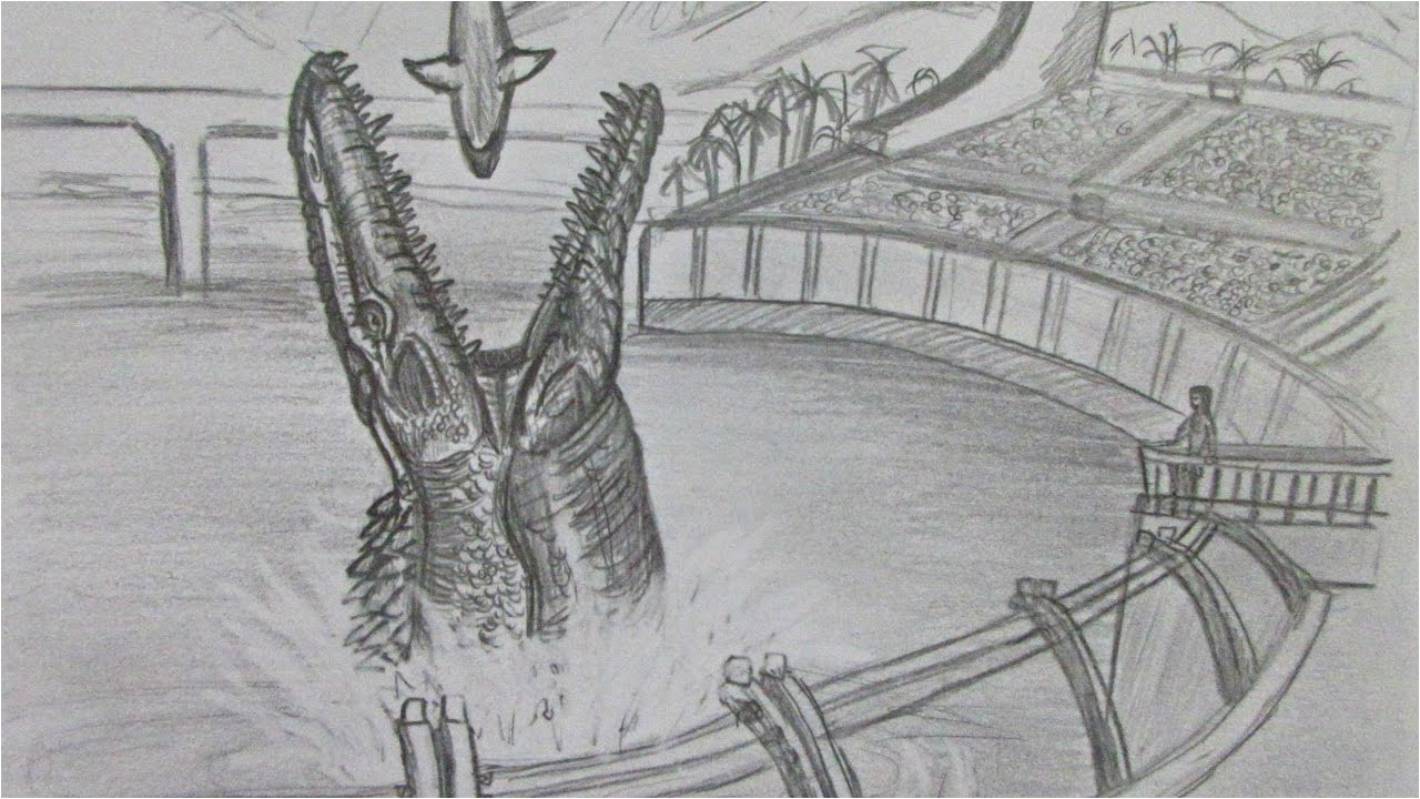 Coloriage Jurassic World Mosasaurus How to Draw Mosasaurus From Jurassic World Danny the