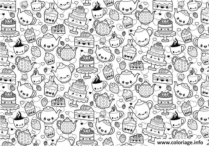 Coloriage Kawaii Food A Imprimer Dessin Kawaii A Imprimer Animaux