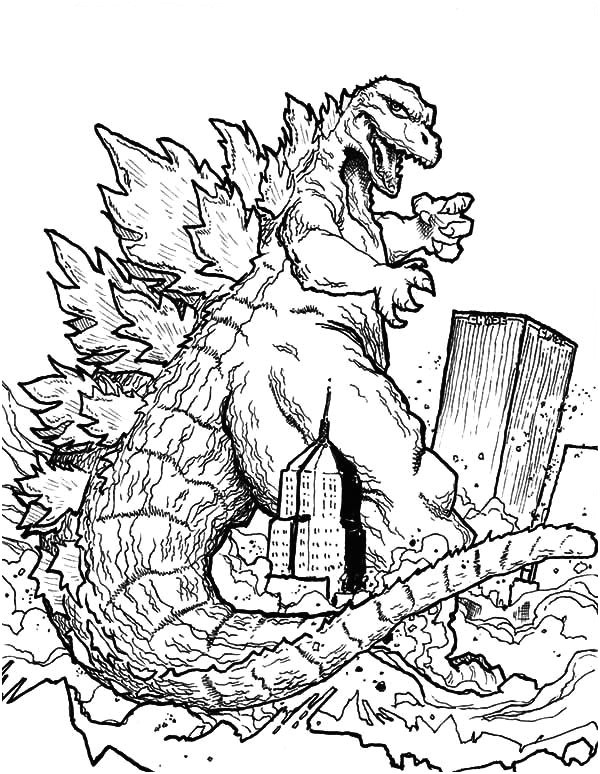 Coloriage King Kong A Imprimer 15 Pi¨ce Préférée Coloriage Godzilla Image
