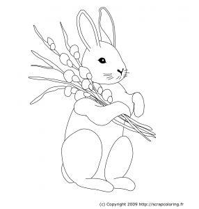 Coloriage Lapin Avec Oeuf De Paques Coloriage Lapin De P¢ques