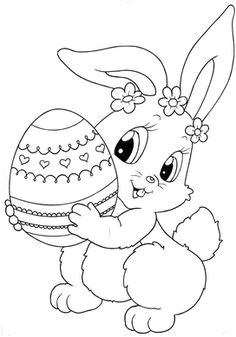 Coloriage Lapin Avec Oeuf De Paques Les 61 Meilleures Images De Coloriage Paques