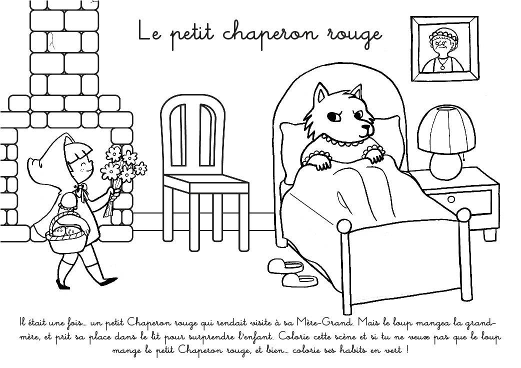 Coloriage Le Petit Chaperon Rouge Coloriage Du Petit Chaperon Rouge Coloriage Petit Poucet