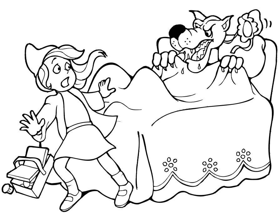 Coloriage Le Petit Chaperon Rouge Coloriage Du Petit Chaperon Rouge Coloriage Petit Poucet