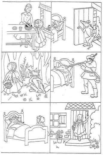 Coloriage Le Petit Chaperon Rouge Séquentielles "le Petit Chaperon Rouge"