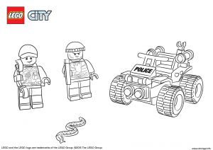 Coloriage Lego City Police à Imprimer Coloriage Lego City atv Patrol Police Jecolorie
