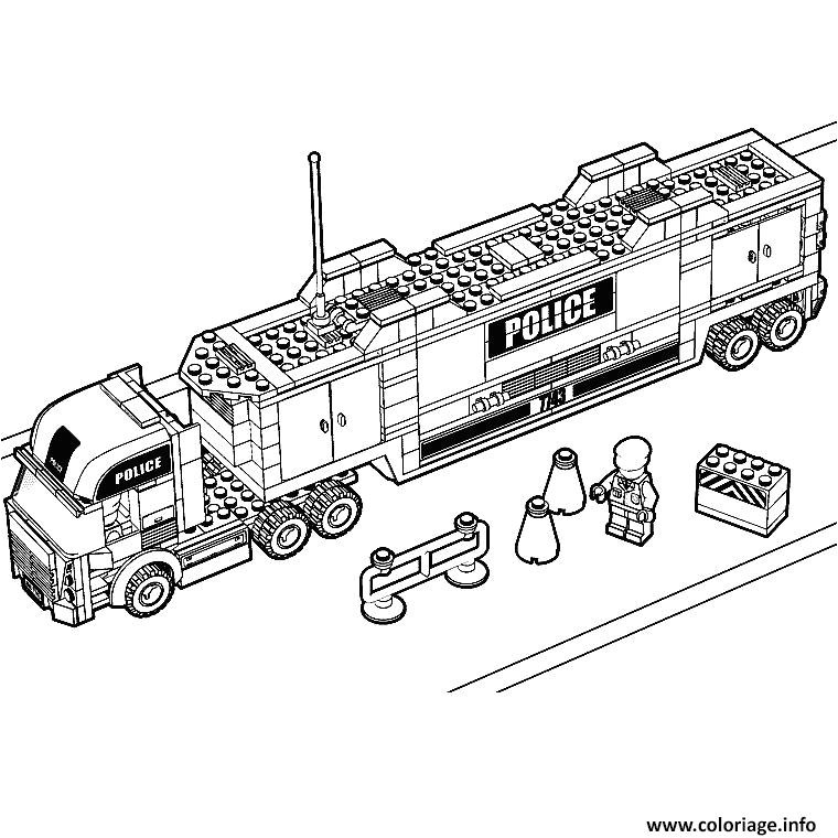 Coloriage Lego City Police à Imprimer Coloriage Lego City Police Camion Dessin