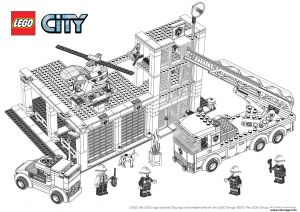 Coloriage Lego City Police à Imprimer Coloriage Lego City Pompier Jecolorie
