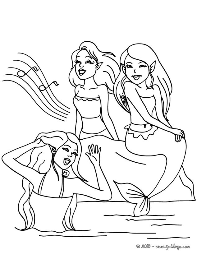 Coloriage Les Sirene De Mako Dibujos Para Colorear Sirenas Cantando Es Hellokids
