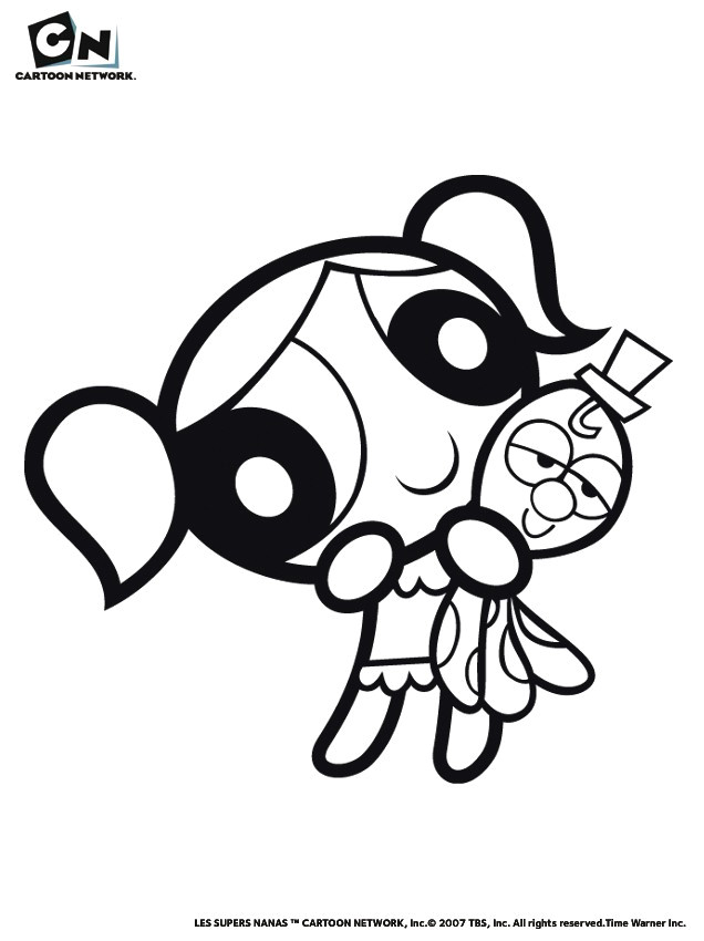 Coloriage Les Supers Nanas Coloriages Bulle Et son Doudou Fr Hellokids