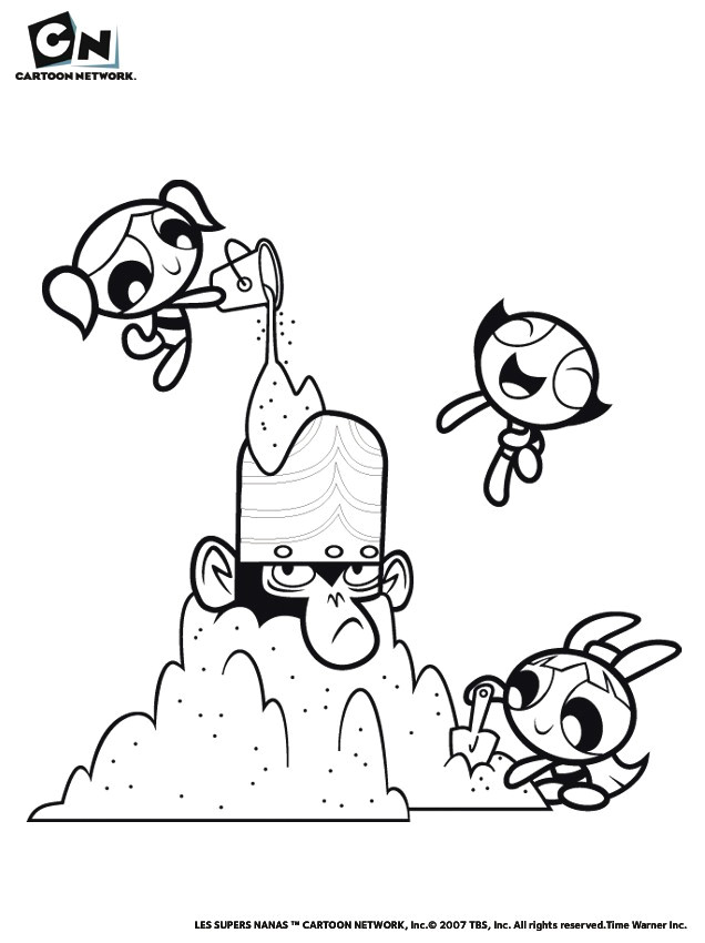 Coloriage Les Supers Nanas Coloriages Les Supers Nanas Se Moquent De Mojojo Fr