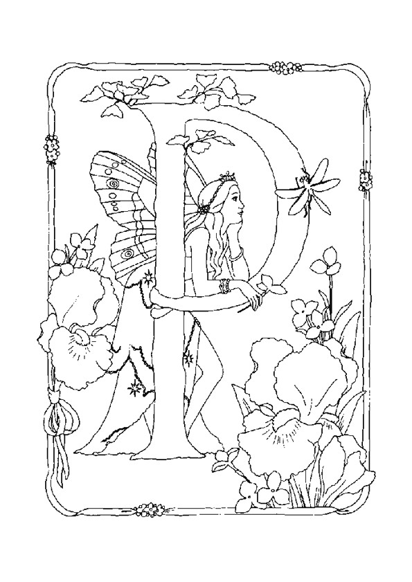 Coloriage Lettre De L Alphabet Coloriage Alphabet Fee P Sur Hugolescargot