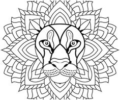 Coloriage Lion à Imprimer Gratuit Mod¨les Fleurs Dessins Et Motifs Sur Pinterest