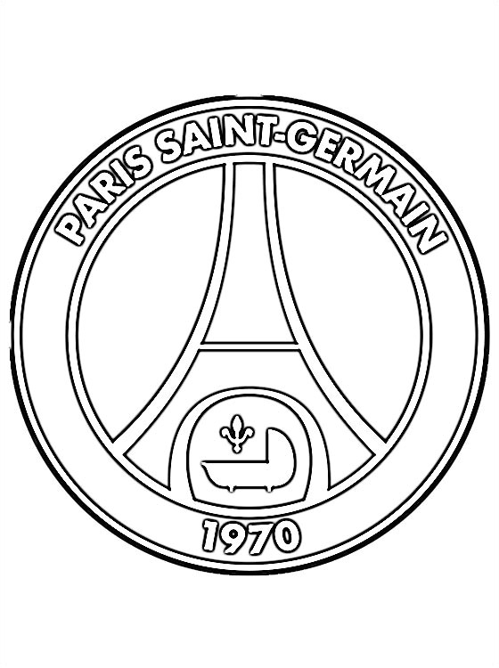 Coloriage Logo Psg A Imprimer Dessins Et Coloriages