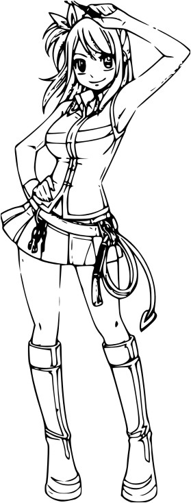 Coloriage Lucy Fairy Tail Coloriage Fairy Tail Lucy à Imprimer Sur Coloriages Fo