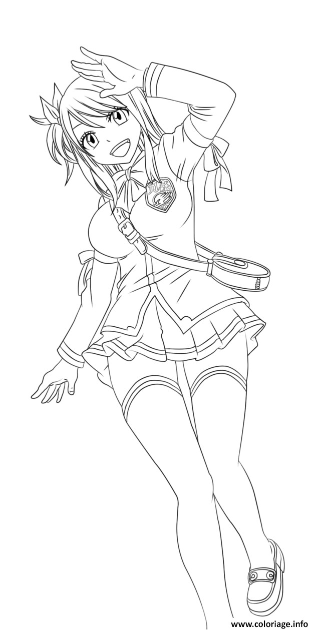 Coloriage Lucy Fairy Tail Coloriage Fairy Tail Lucy Dessin
