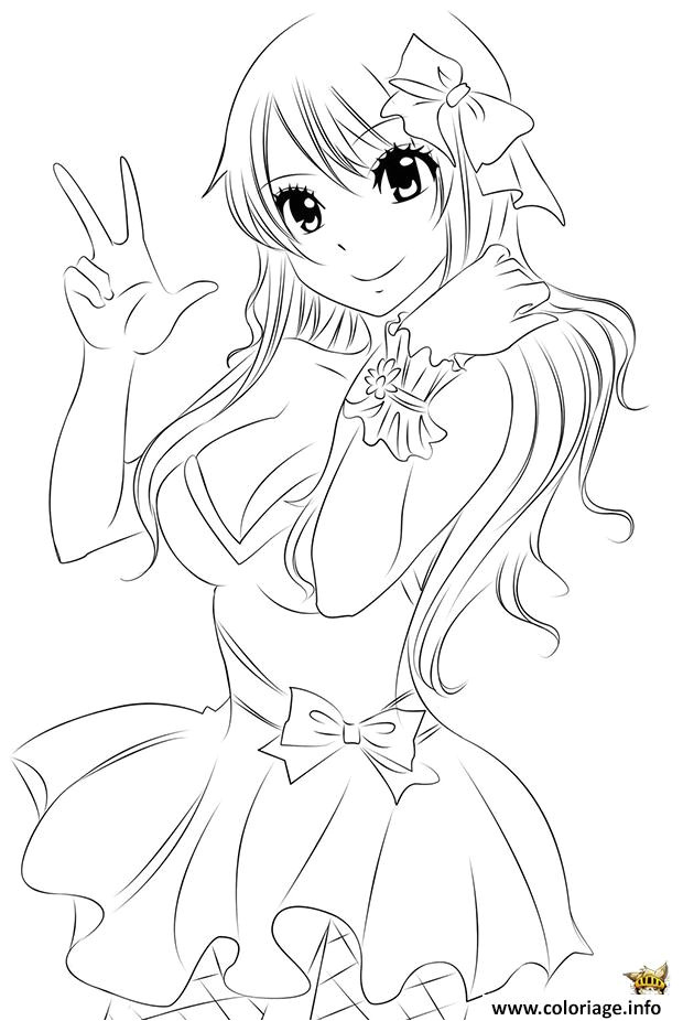 Coloriage Lucy Fairy Tail Coloriage Lucy Fairy Tail Dessin