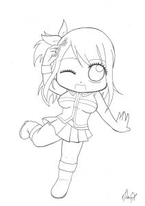 Coloriage Lucy Fairy Tail Coloriage Manga Fairy Tail Chibi