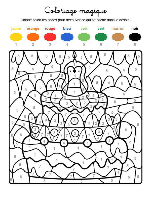 Coloriage Magique 8 Ans Coloriage Magique Anniversaire 8 | danieguto