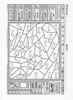 Coloriage Magique Addition Jusqu à 10 102 Meilleures Images Du Tableau Coloriages Magiques Pour