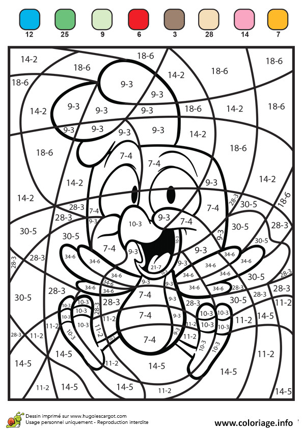 Coloriage Magique Ce1 soustraction Sans Retenue Coloriage Magique Ce2