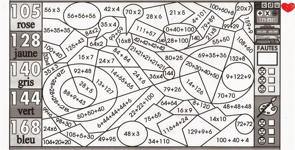 Coloriage Magique Ce2 Addition Coloriage à Dessiner Magique Ce2 Addition A Imprimer