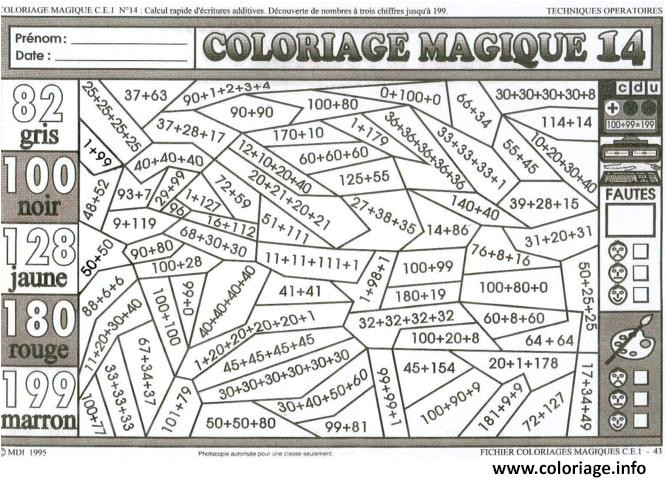 Coloriage Magique Ce2 Addition Coloriage Magique Ce1 Ce2 Addition 2 Dessin