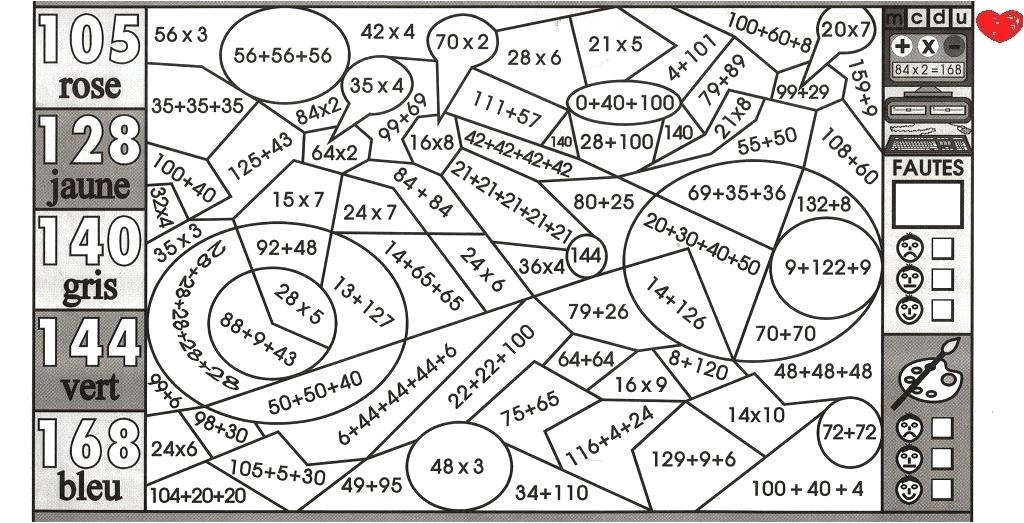 Coloriage Magique Ce2 Maths 0d Artemia Coloriage Magiq Coloriage Magique Cm1