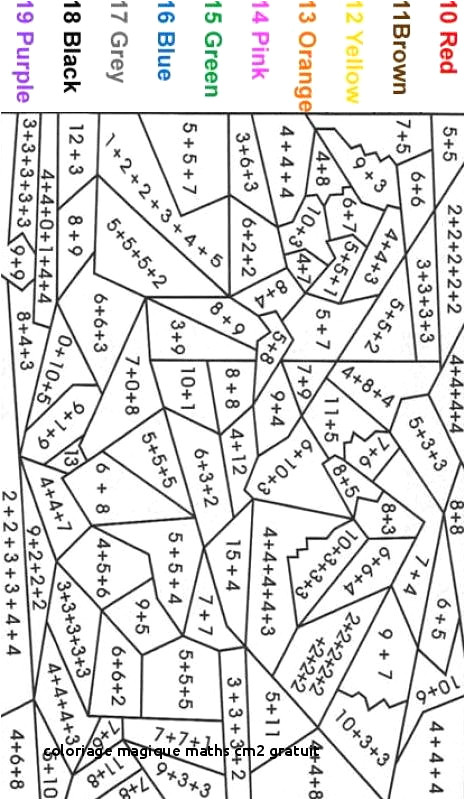 Coloriage Magique Ce2 Maths Coloriage Magique Addition Ce1 Nouveau Coloriage Magique