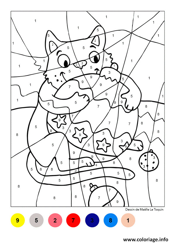 Coloriage Magique Chat Imprimer Coloriage Magique Chat Boule De Noel Dessin